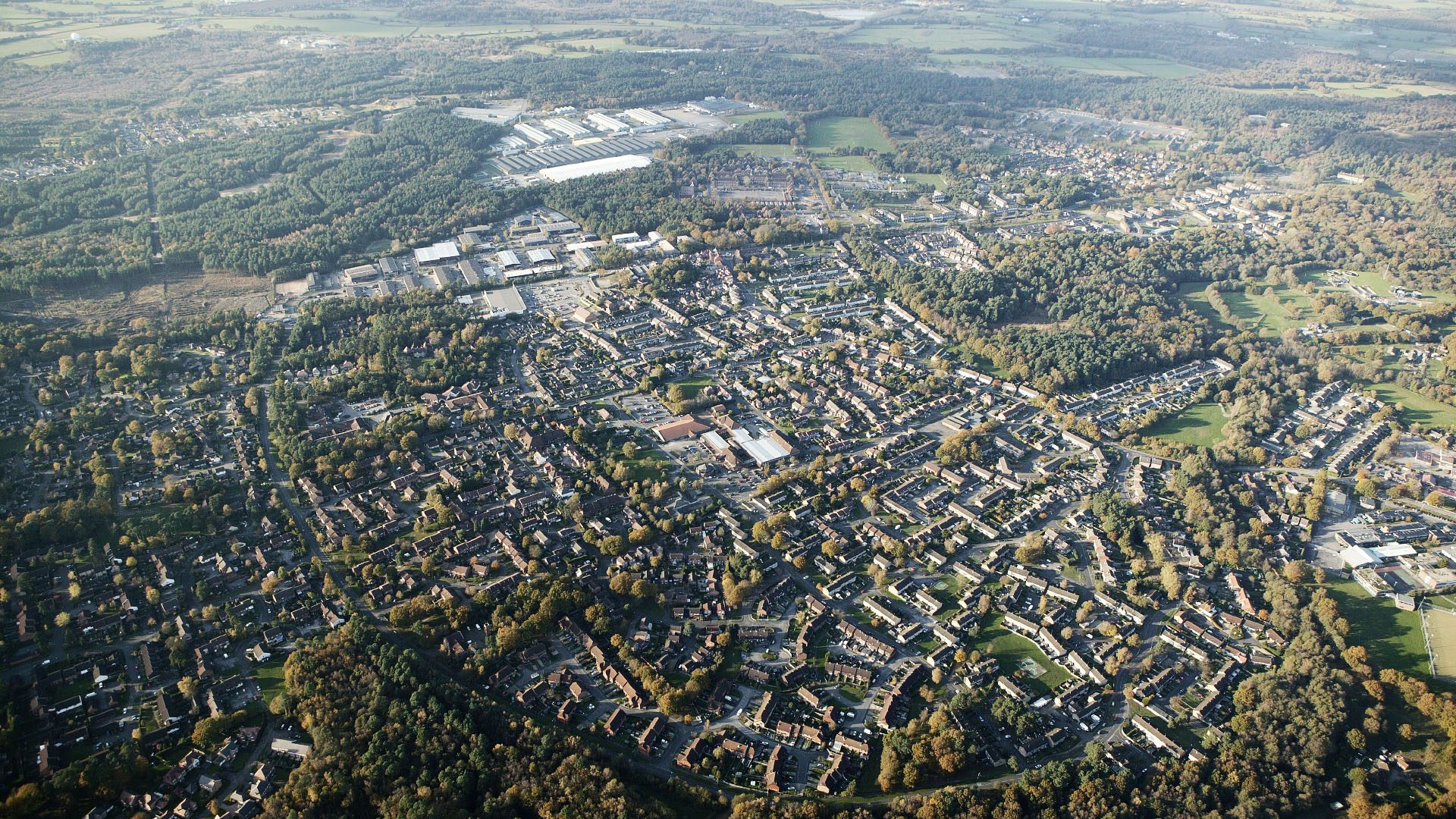 Whitehill and Bordon Aerial View, Hampshire